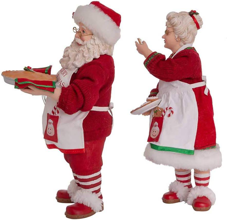 Kurt S. Adler Fabriché Mr. and Mrs. Santa Display Figures | 2-Piece Set