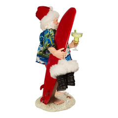 Kurt S. Adler Fabriché Santa with Surfboard and Drink