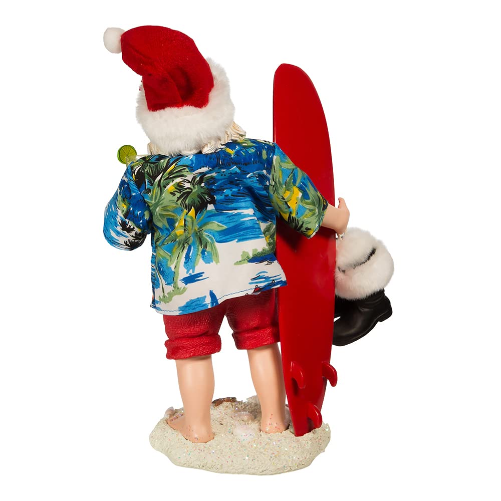 Kurt S. Adler Fabriché Santa with Surfboard and Drink