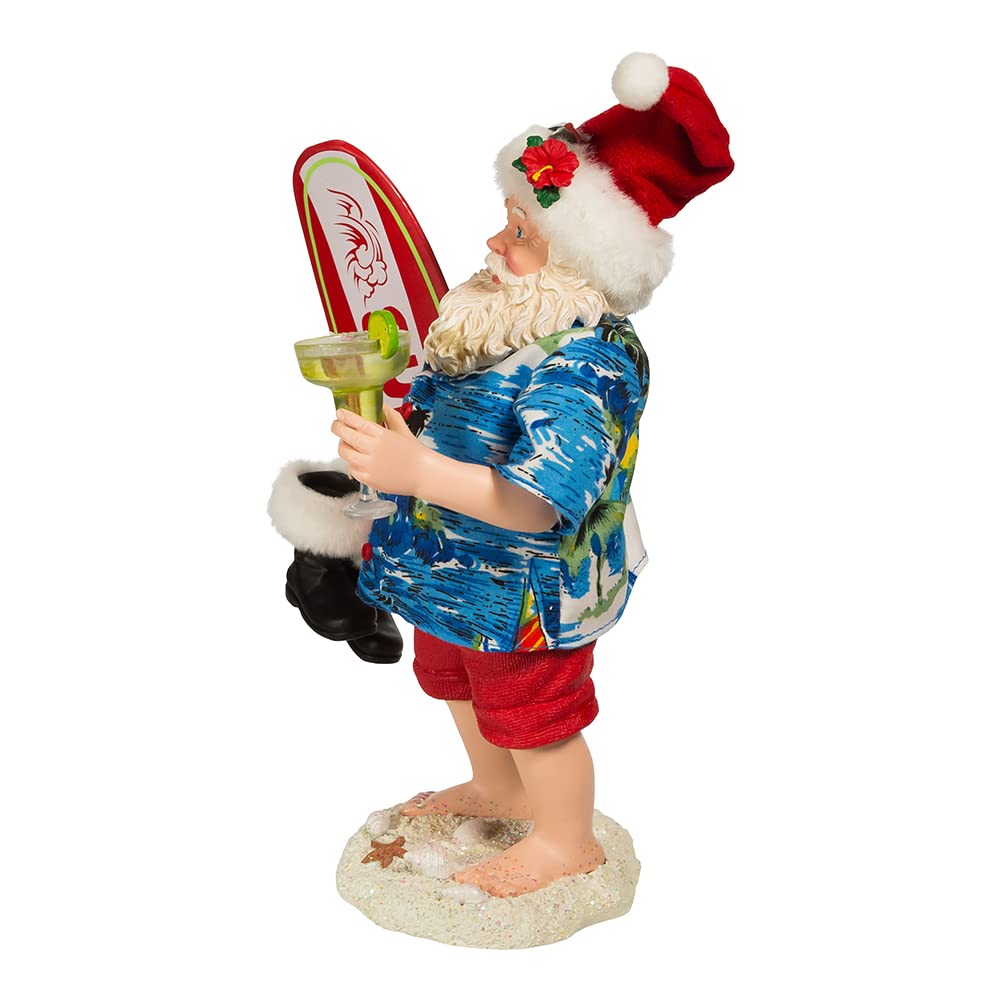 Kurt S. Adler Fabriché Santa with Surfboard and Drink