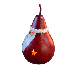 Light Up Red Santa Gourd | Hand Dyed
