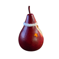 Light Up Red Santa Gourd | Hand Dyed