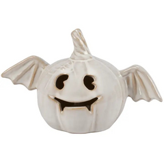 Lighted Pumpkin Bat Figurine