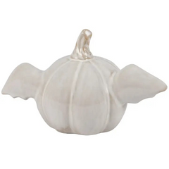 Lighted Pumpkin Bat Figurine