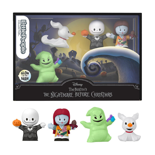 Little People Collector Disney Tim Burton’s The Nightmare Before Christmas Special Edition Set for Adults & Fans, 4 Figures in Display Box - Sammi's Attic