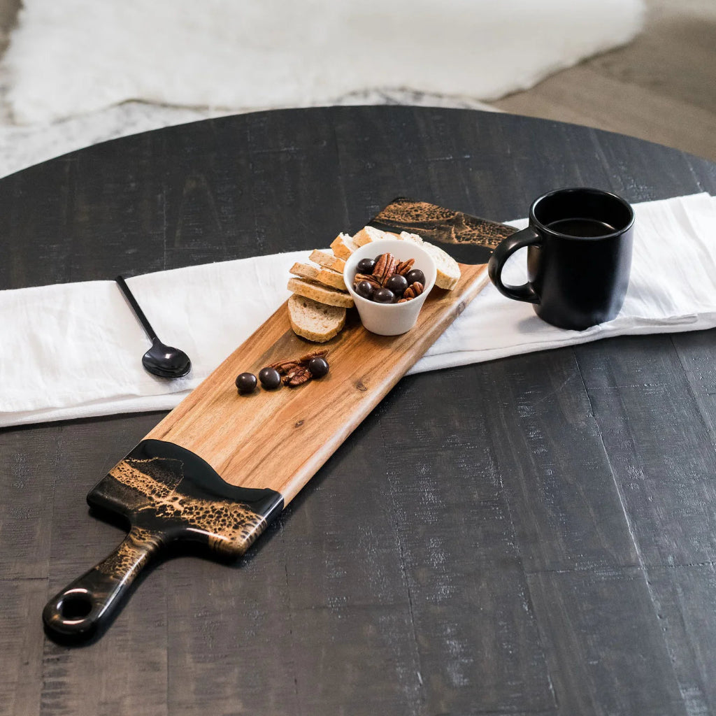 Lynn & Liana Designs | Baguette Charcuterie Board | Wood Resin Cheese Board