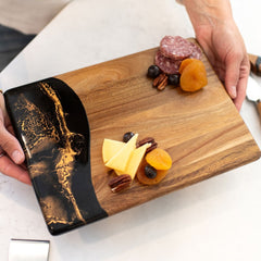 Lynn & Liana Designs | Date Night Charcuterie Board | Wood Resin Cheese Board
