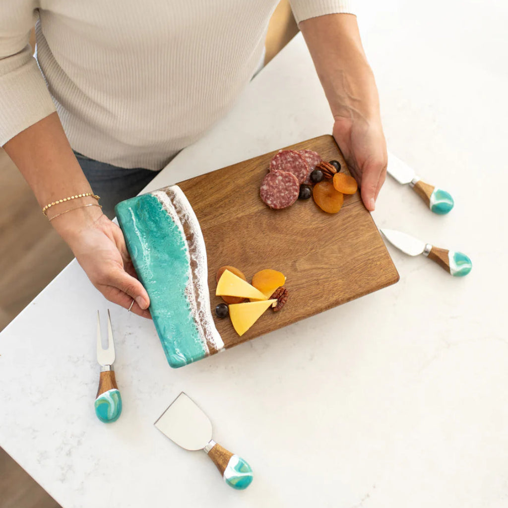 Lynn & Liana Designs | Date Night Charcuterie Board | Wood Resin Cheese Board