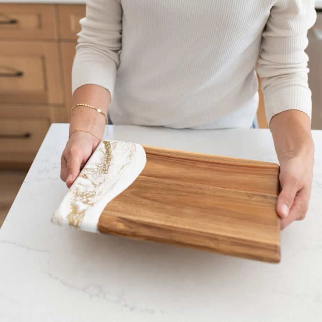 Lynn & Liana Designs | Date Night Charcuterie Board | Wood Resin Cheese Board
