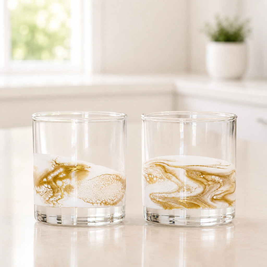 Lynn & Liana Designs | Whiskey Glasses | Resin Accented | Set of 2 (draft)