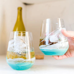 Lynn & Liana Designs | Wine Glasses | Resin Accented | Set of 2