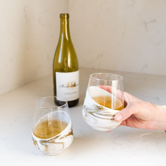 Lynn & Liana Designs | Wine Glasses | Resin Accented | Set of 2