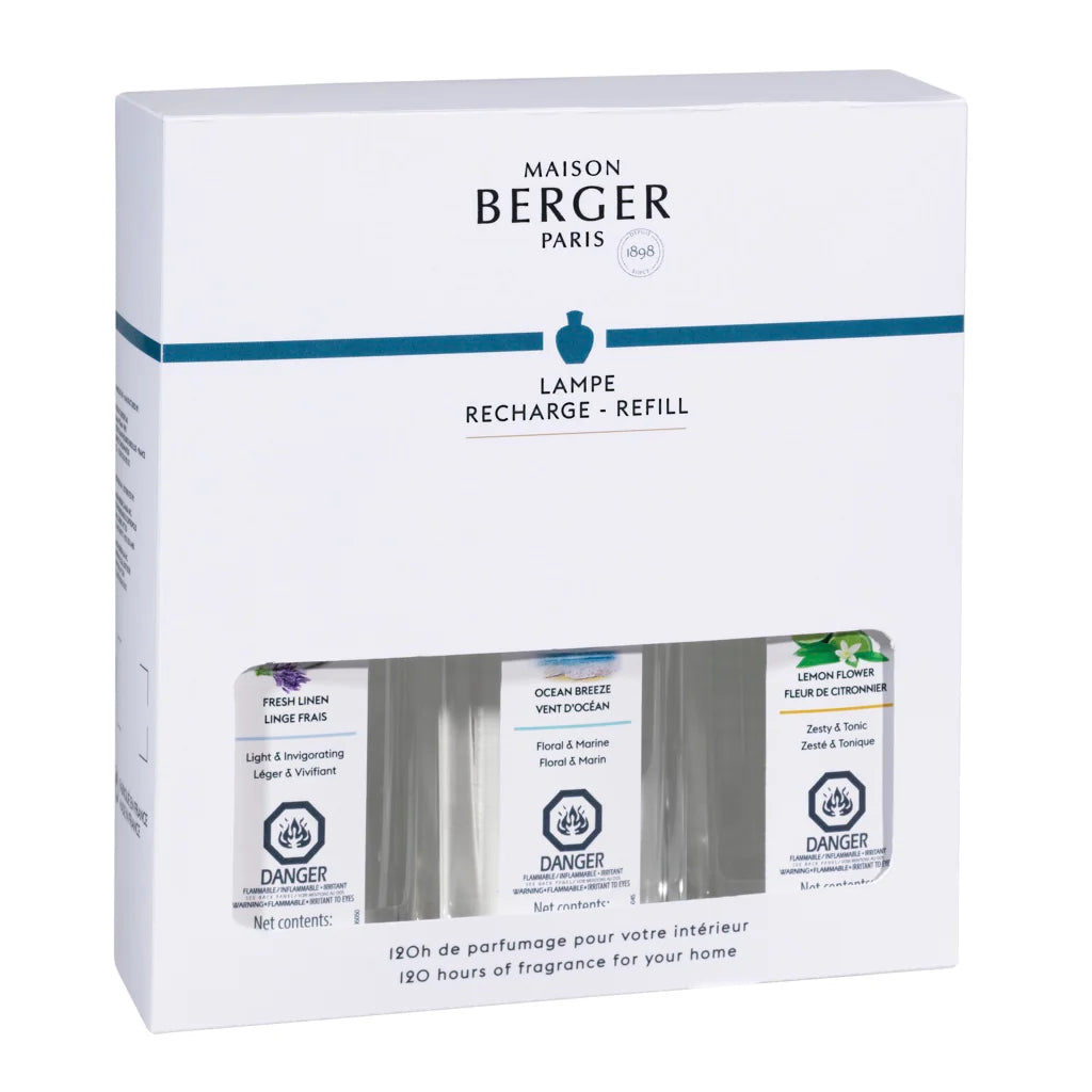 Maison Berger | Fresh Trio Pack | Lampe Berger Oil