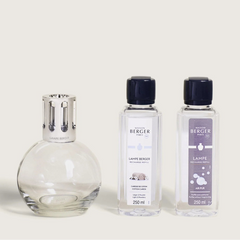 Maison Berger | Lampe Berger Essential Round Lamp Gift Set with Ocean Breeze and Air Pur So Neutral