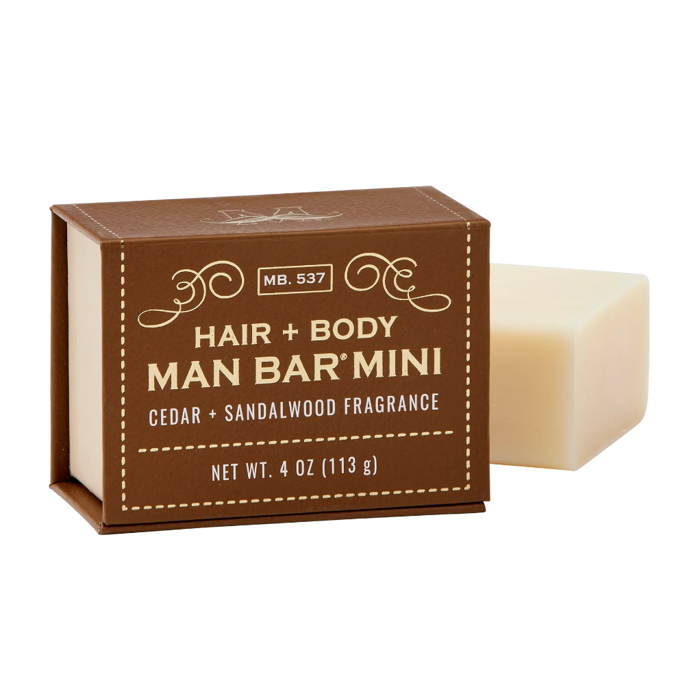 Man Bar Mini | Cedar & Sandalwood | Hair & Body 4 oz
