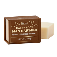 Man Bar Mini | Cedar & Sandalwood | Hair & Body 4 oz