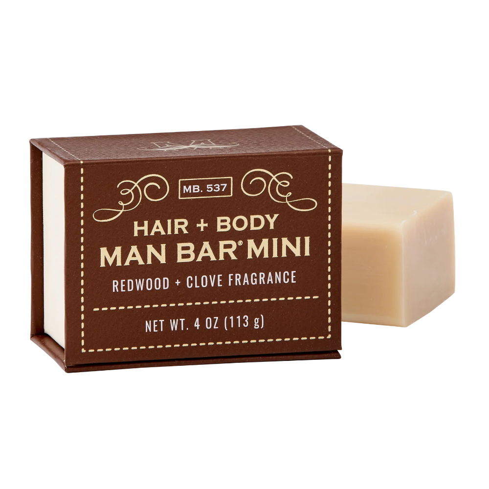 Man Bar Mini | Redwood & Clove | Hair & Body 4 oz