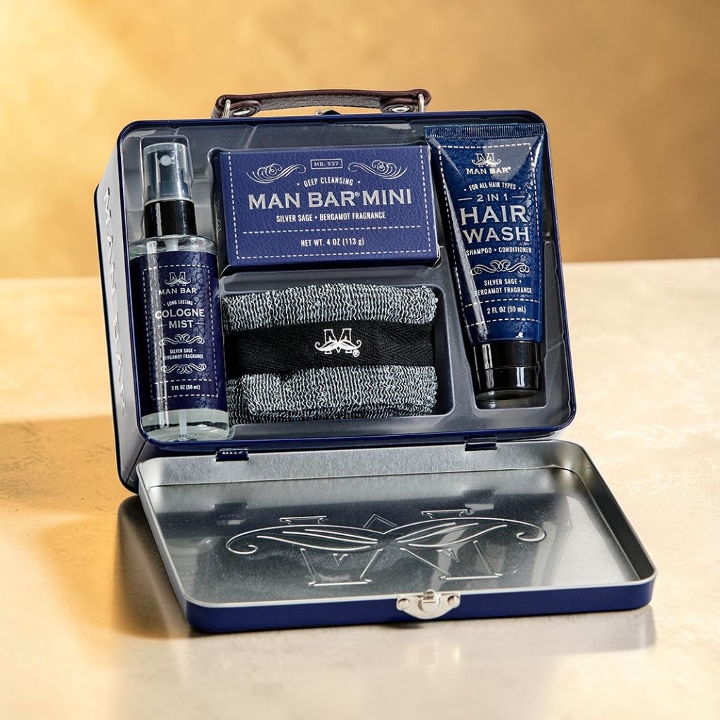 Man Bar Soap | Silver Sage & Bergamot | Travel Kit