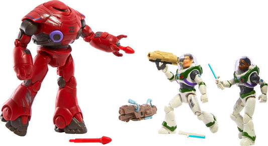 Mattel Disney Pixar Lightyear Set with 3 Action Figures, Space Rangers vs Robots Clash Pack with Buzz Lightyear, Izzy Hawthorne & Zyclops, 5-inch Scale - Sammi's Attic