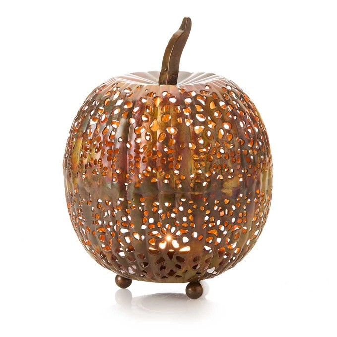 Metal Pumpkin Candle Lantern