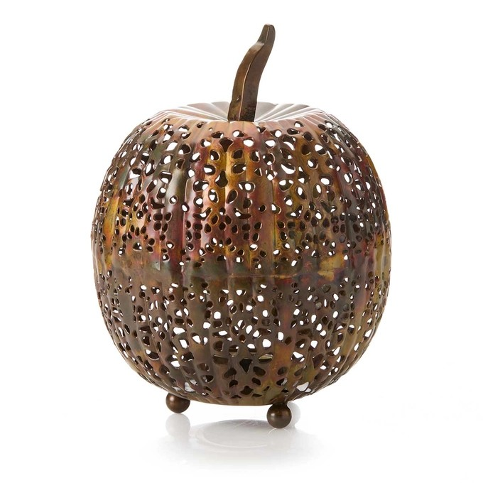 Metal Pumpkin Candle Lantern