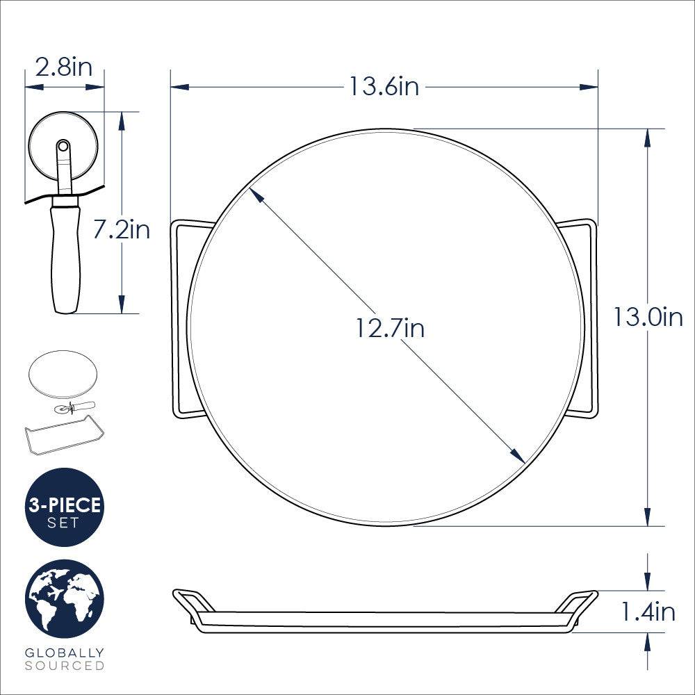 Nordic Ware 13 Inch Pizza Stone Set