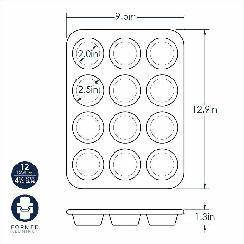 Nordic Ware Naturals 12 Cavity Muffin Pan