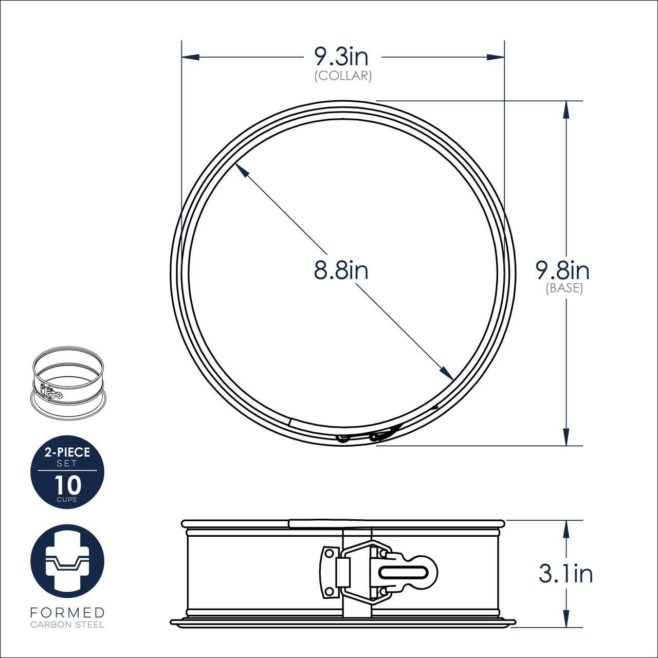 Nordic Ware ProForm 9 Inch Round Springform Pan