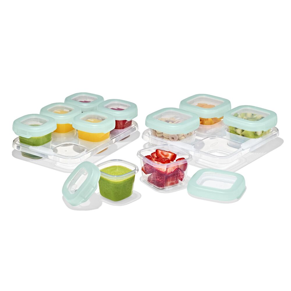 OXO 12 Piece Baby Blocks Food Storage Container Set | Opal