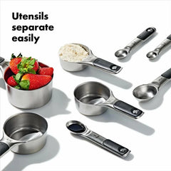 OXO 8 Piece Stainless Steel Measuring Cups and Spoons Set