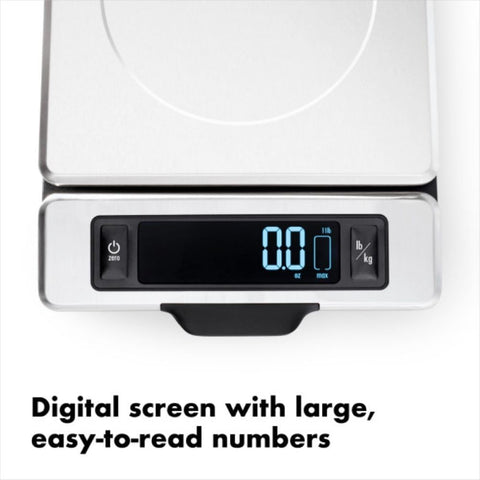 OXO Stainless Steel 11 Pound Food Scale With Pull Out Display