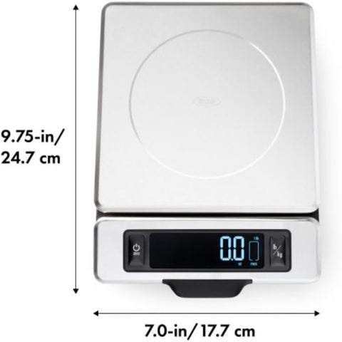 OXO Stainless Steel 11 Pound Food Scale With Pull Out Display