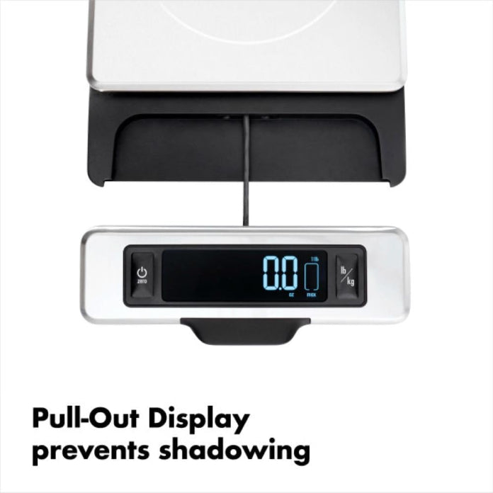 OXO Stainless Steel 11 Pound Food Scale With Pull Out Display
