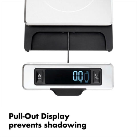 OXO Stainless Steel 11 Pound Food Scale With Pull Out Display