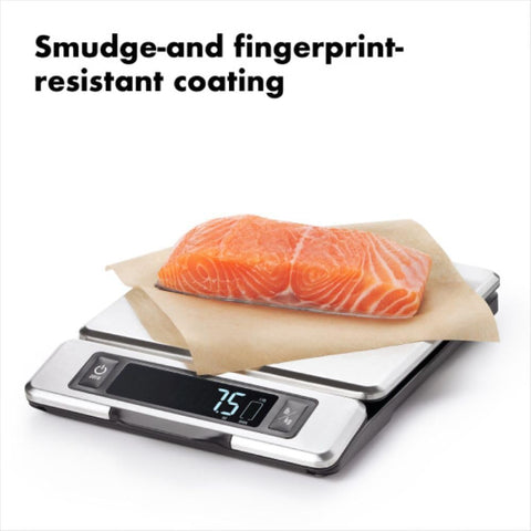 OXO Stainless Steel 11 Pound Food Scale With Pull Out Display