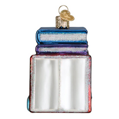 Old World Christmas Book Club Glass Holiday Ornament