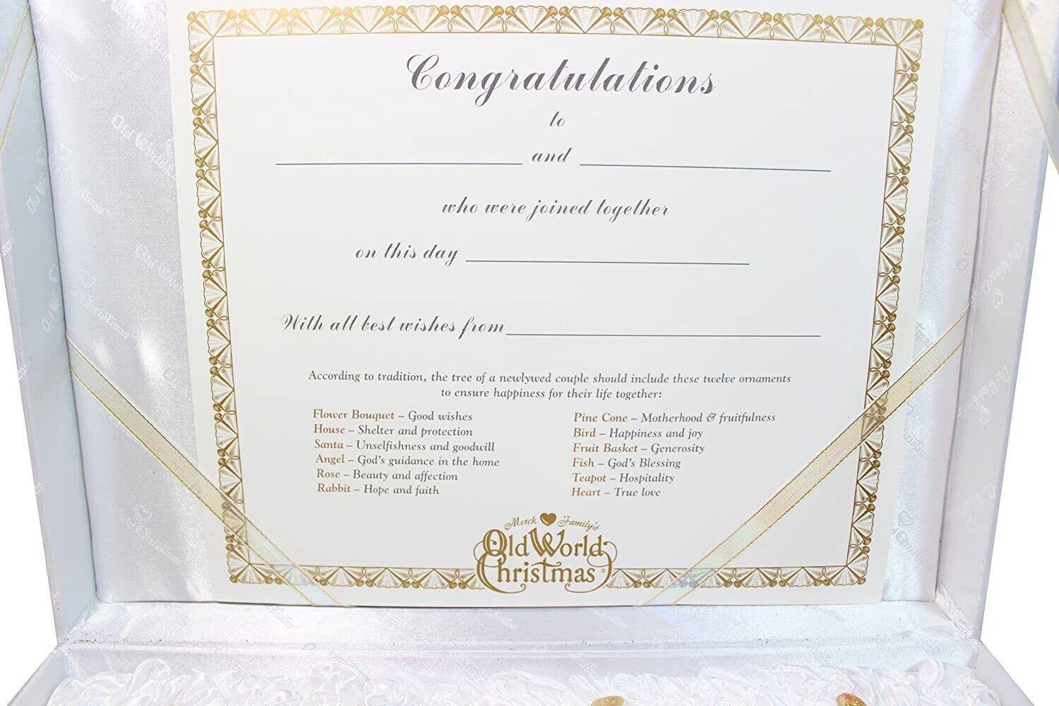 Old World Christmas Bride's Collection | 12 Pc Ornament Box Set