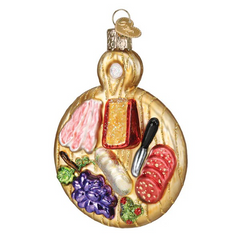 Old World Christmas Charcuterie Board Glass Holiday Ornament