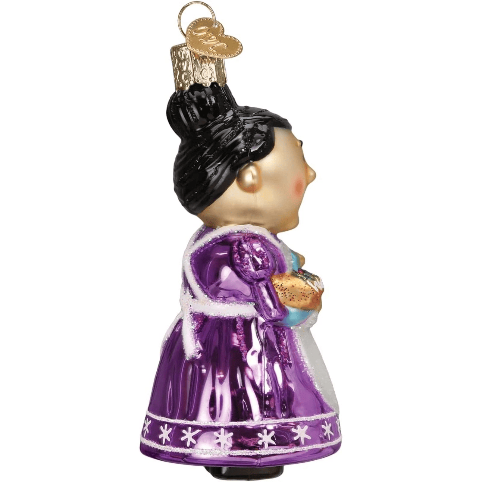 Old World Christmas Cheery Mrs. Claus Glass Holiday Ornament