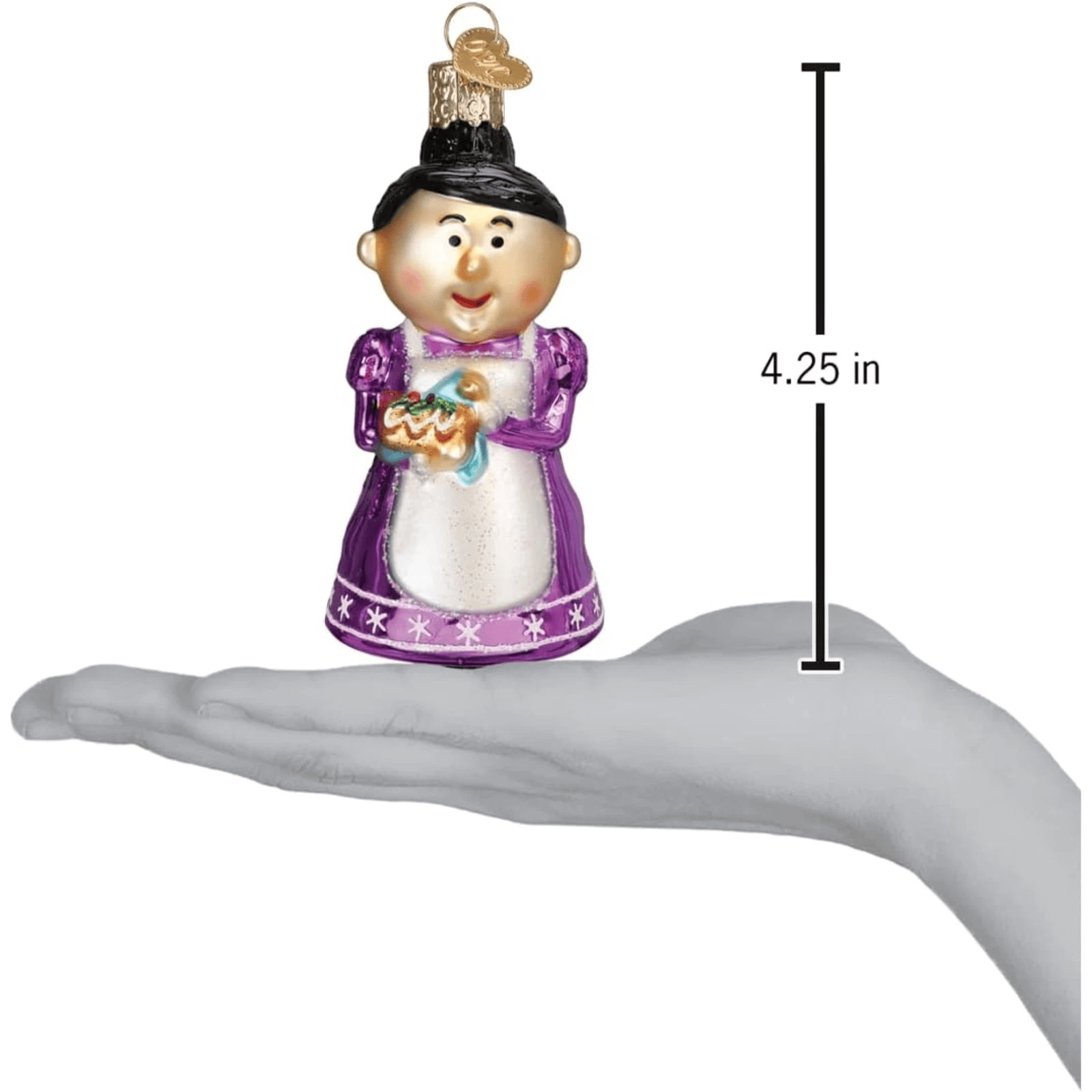 Old World Christmas Cheery Mrs. Claus Glass Holiday Ornament