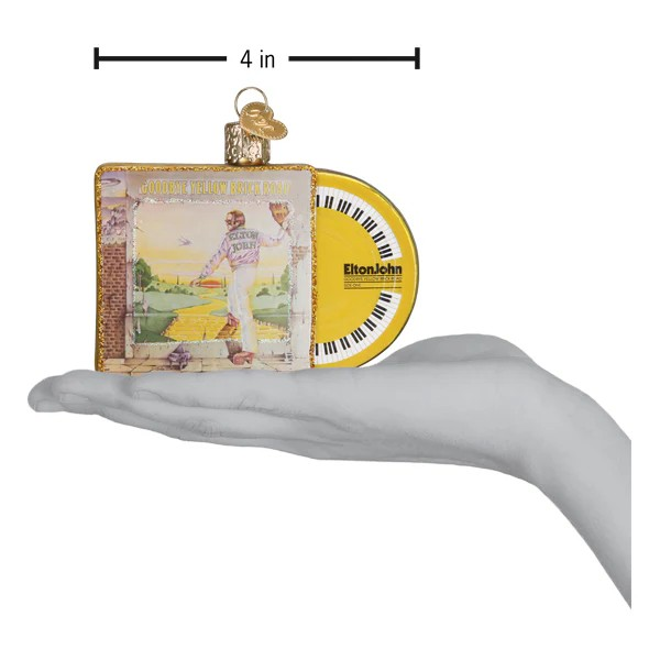 Old World Christmas Elton John Yellow Brick Road Glass Ornament