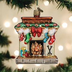 Old World Christmas Holiday Hearth Glass Ornament