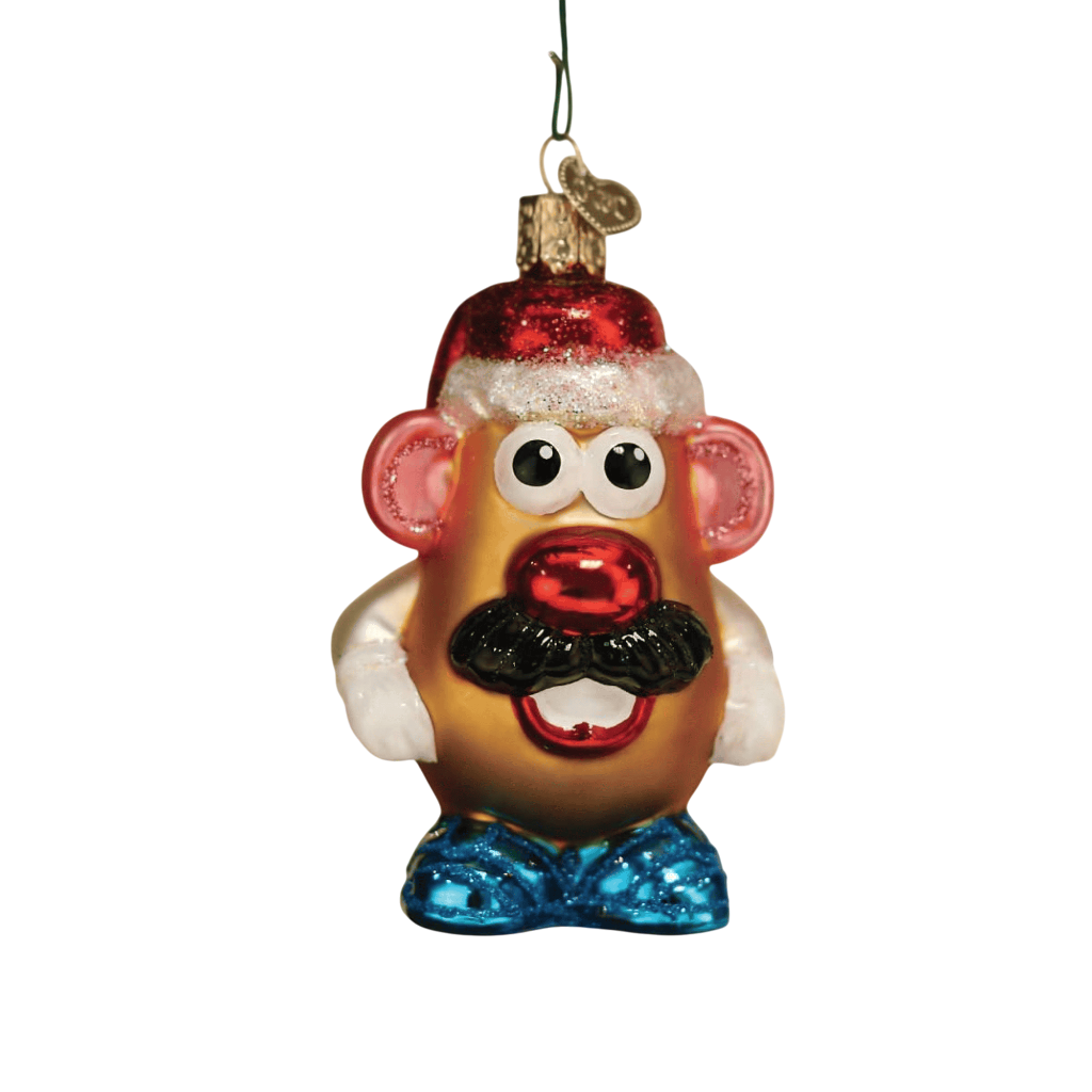 Old World Christmas Mr and Mrs Potato Head Glass Ornament Set