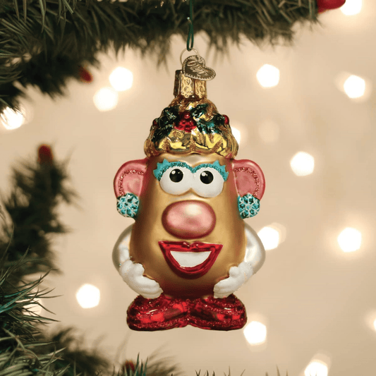 Old World Christmas Mrs. Potato Head Glass Tree Ornament 4.0 Inch 44201 - Sammi's Attic