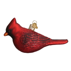 Old World Christmas Northern Red Cardinal Glass Holiday Ornament
