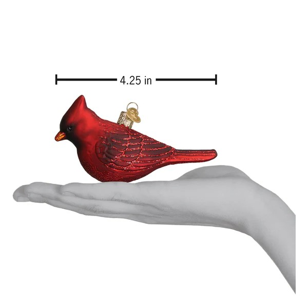Old World Christmas Northern Red Cardinal Glass Holiday Ornament