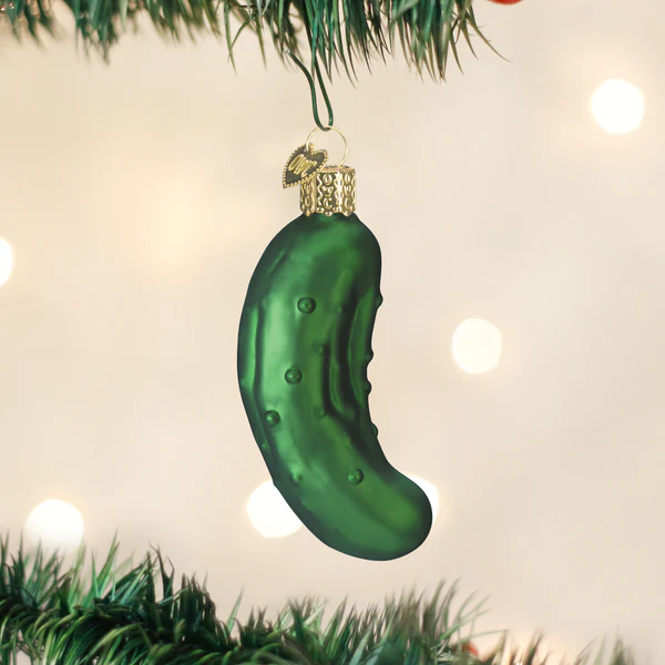 Old World Christmas Pickle Glass Ornament