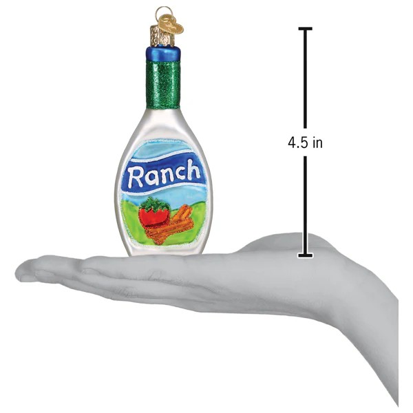 Old World Christmas Ranch Dressing Glass Holiday Ornament