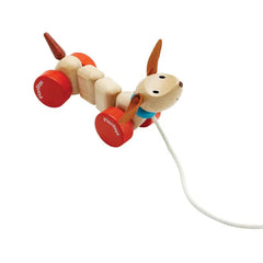 PlanToys Happy Puppy Pull Along Toy