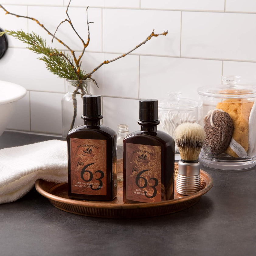 Pre De Provence No.63 Eau de Toilette, Hair & Body Wash, Lotion Gift Box